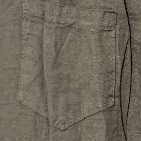 Superbelle Italy 100% linen Lagenlook pants w embroidery. Sz M NWT - Picture 5 of 9